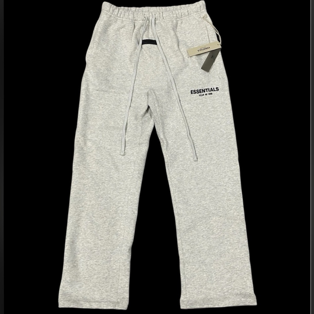 Fear of God Essentials Light Oatmeal Sweatpants Size S Uncuffed NWT